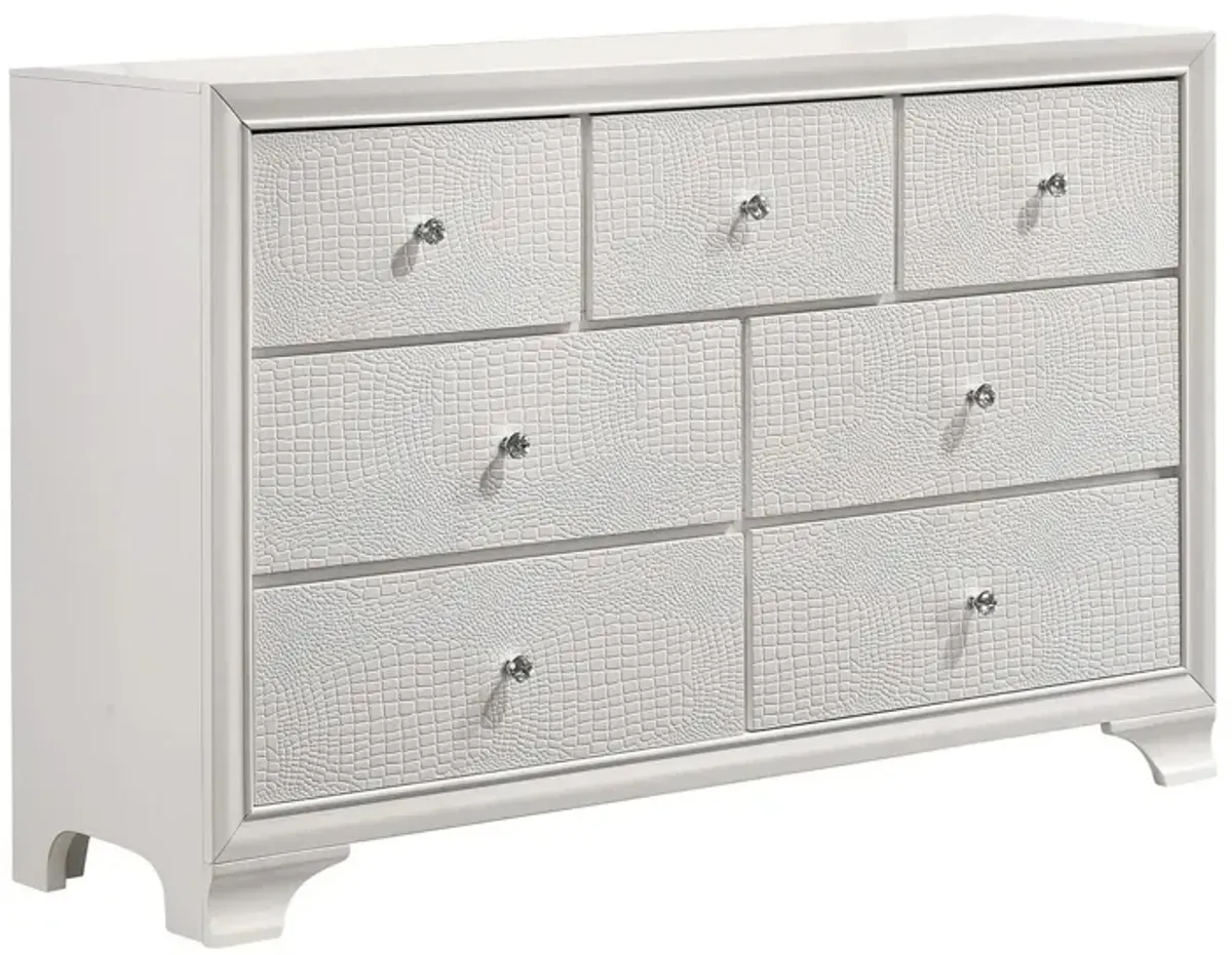 Lyssa Bedroom Dresser in FROST by Crown Mark