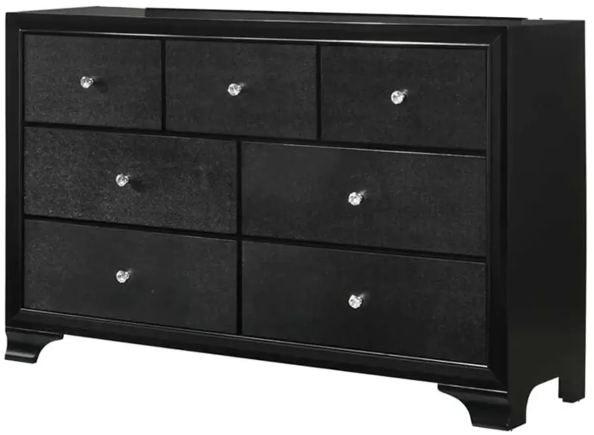 Micah Bedroom Dresser in Black by Crown Mark