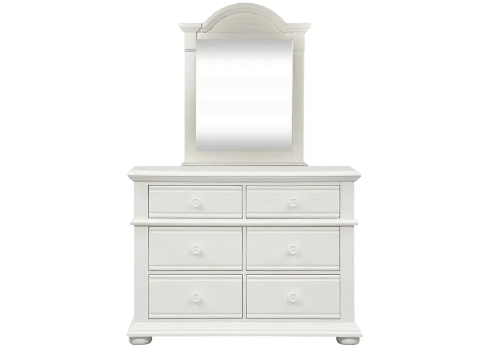 Summer House 6 Drawer Dresser and Mirror in Oyster White Finish by Liberty Furniture