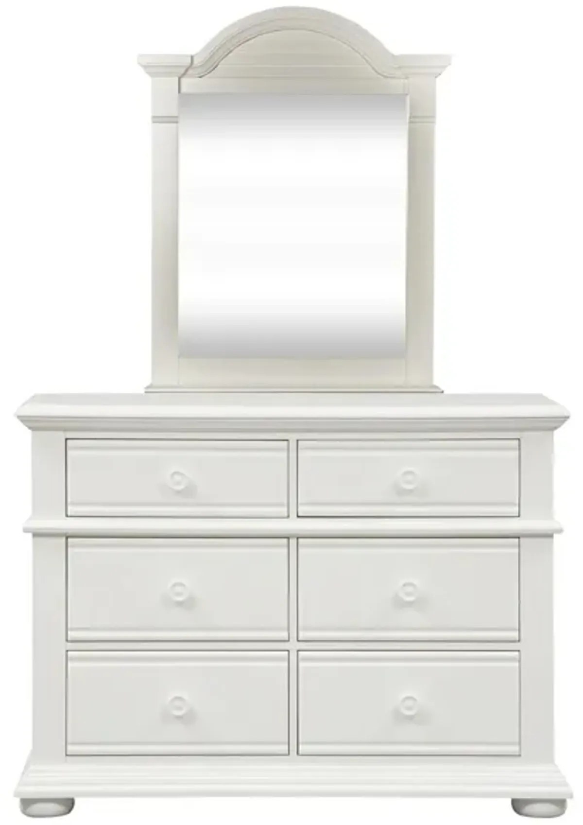 Summer House 6 Drawer Dresser and Mirror in Oyster White Finish by Liberty Furniture