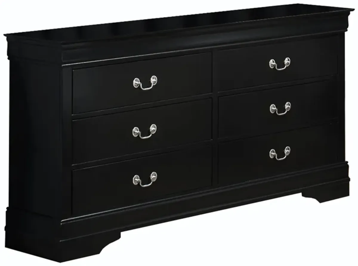 Louis Phillip Bedroom Dresser in Black by Crown Mark