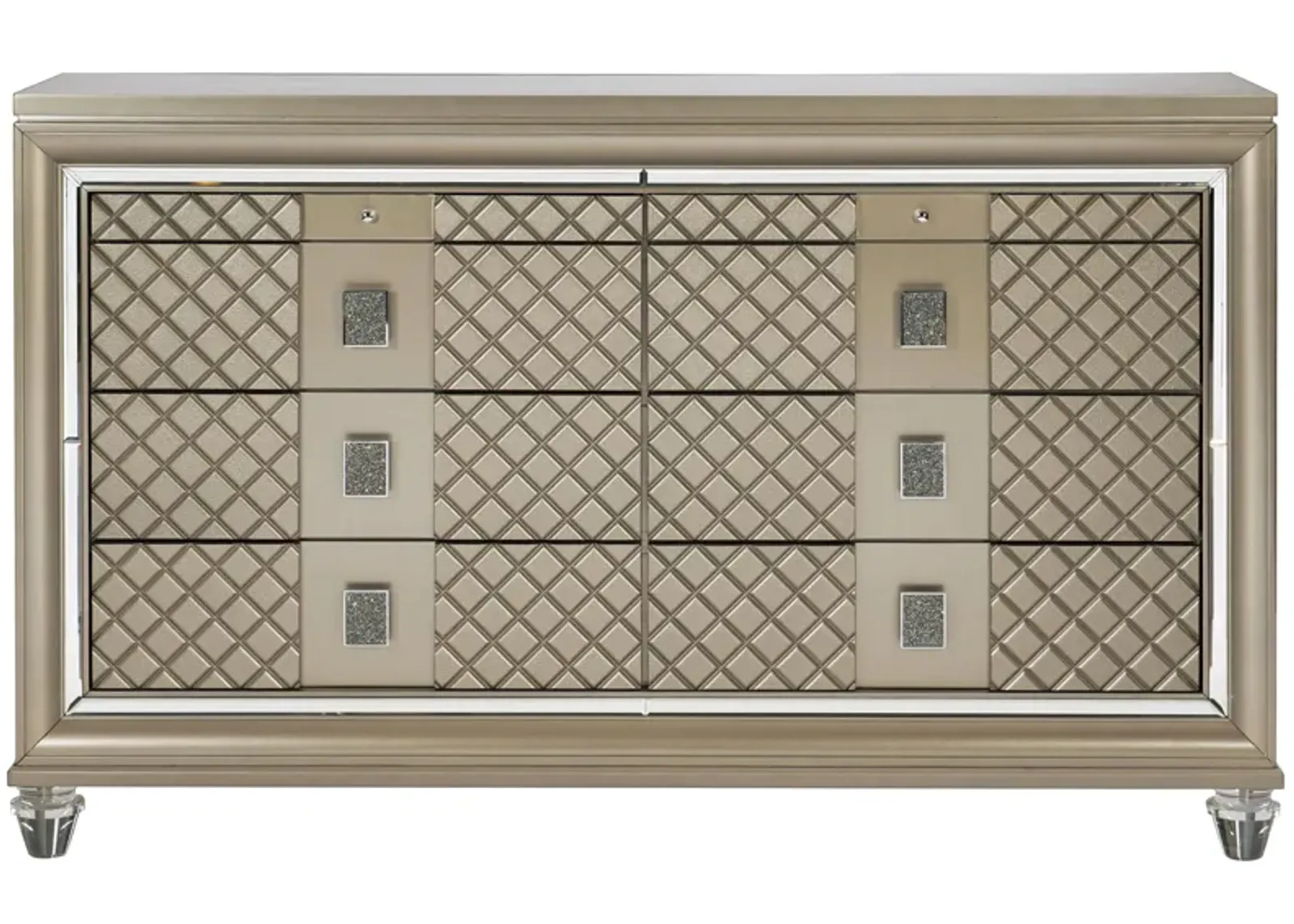 Basseri Bedroom Dresser in Champagne Metallic by Homelegance