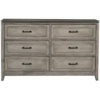 Beddington Dresser in 2-Tone Finish (Gray and Oak) by Homelegance