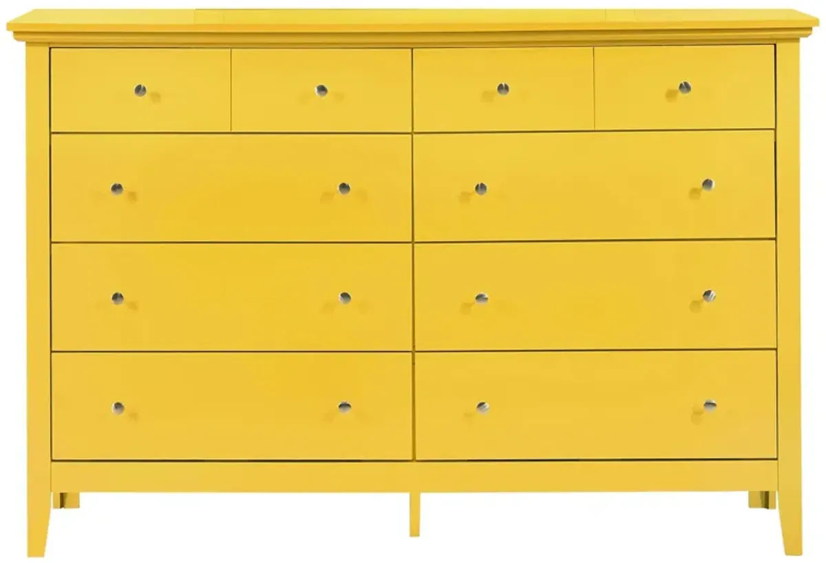 Hammond Bedroom Dresser in Yellow by Glory Furniture