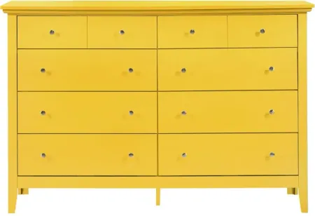Hammond Bedroom Dresser in Yellow by Glory Furniture