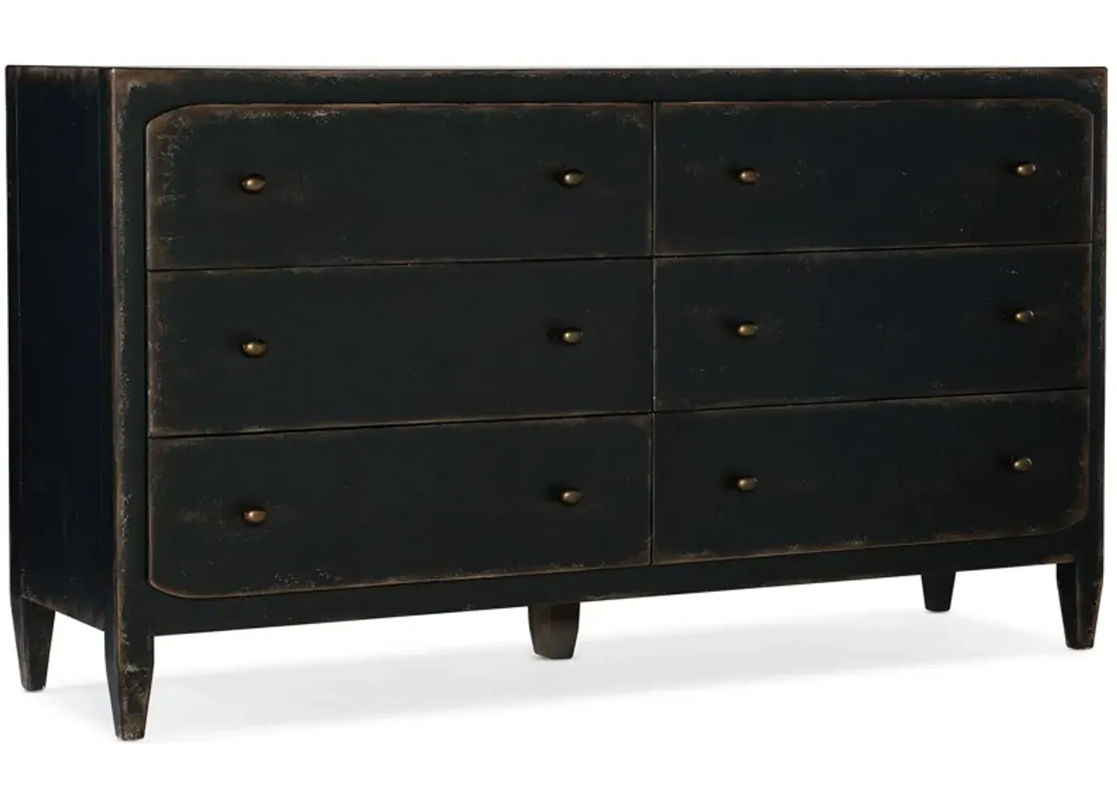 Ciao Bella Six-Drawer Dresser in Black by Hooker Furniture