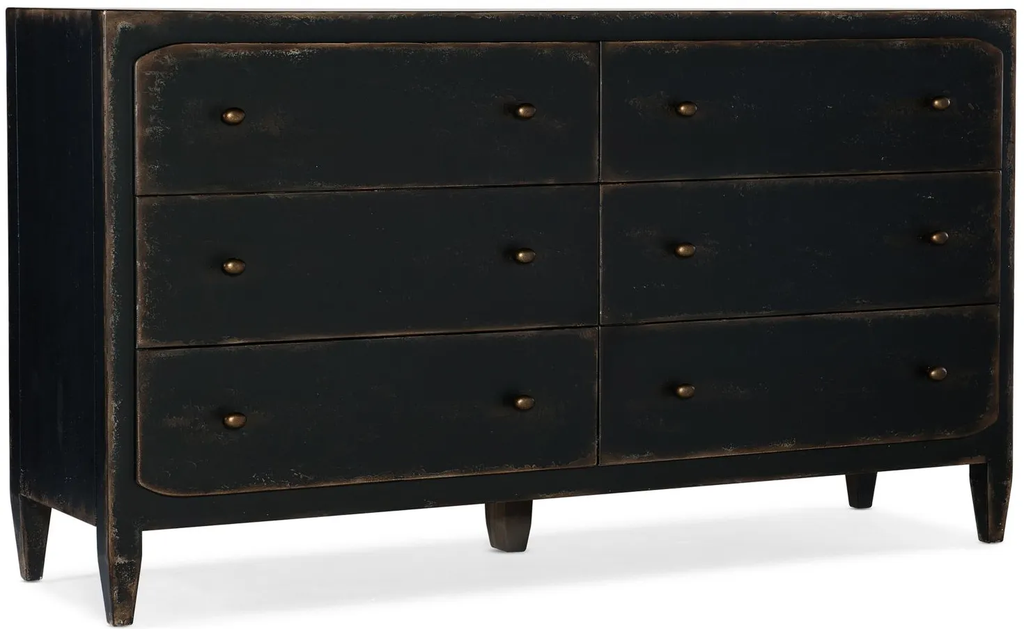 Ciao Bella Six-Drawer Dresser in Black by Hooker Furniture