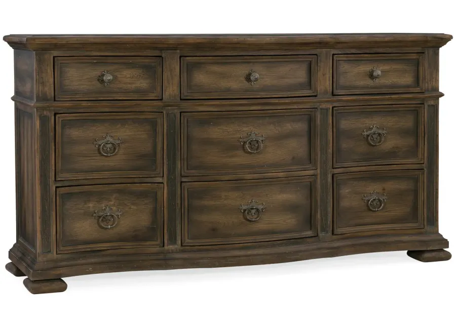 Hill Country Nine-Drawer Dresser in Brown by Hooker Furniture