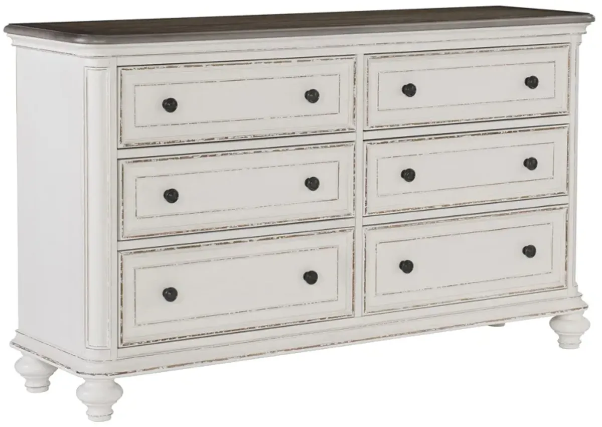 Urbanite Dresser in Antique White & Gray/Brown by Homelegance