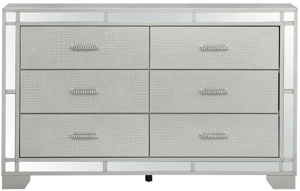 Madison Dresser in Silver Champagne by Glory Furniture