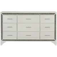 Mossbrook Dresser in Pearl White Metallic by Homelegance
