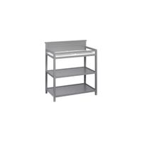 Harper Changing Station with Pad in Dove Gray by M DESIGN VILLAGE