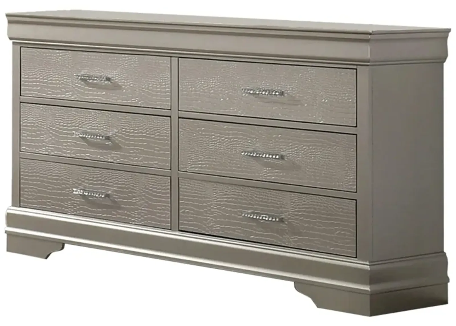 Amalia Bedroom Dresser in Champagne Silver by Crown Mark