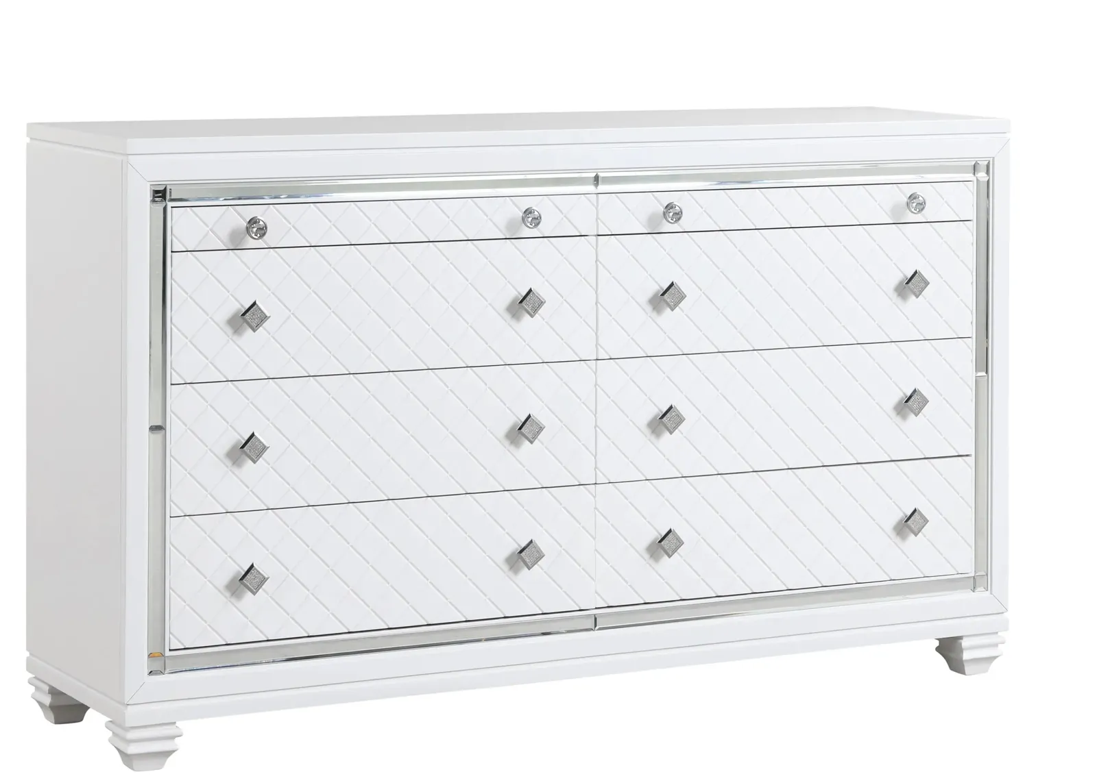 Shiney Dresser in White by Cosmos Furniture