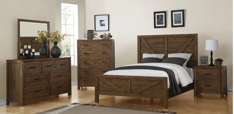 Meridian Bedroom Dresser in Carmel Brown by Emerald Home Furnishings