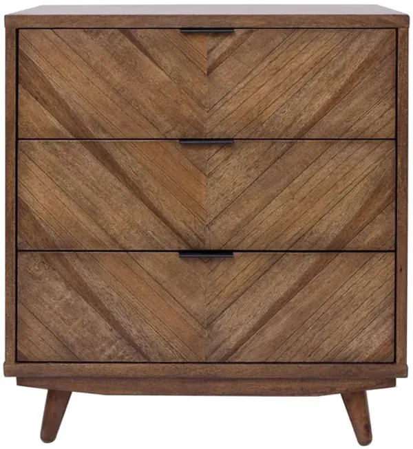 Piero Chevron 3-Drawer Chest