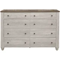 Mckewen Dresser in 2 Tone Finish (Antique White And Brown) by Homelegance
