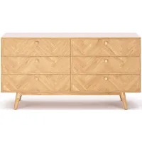 Colton 6-Drawer Dresser in Natural by LH Imports Ltd