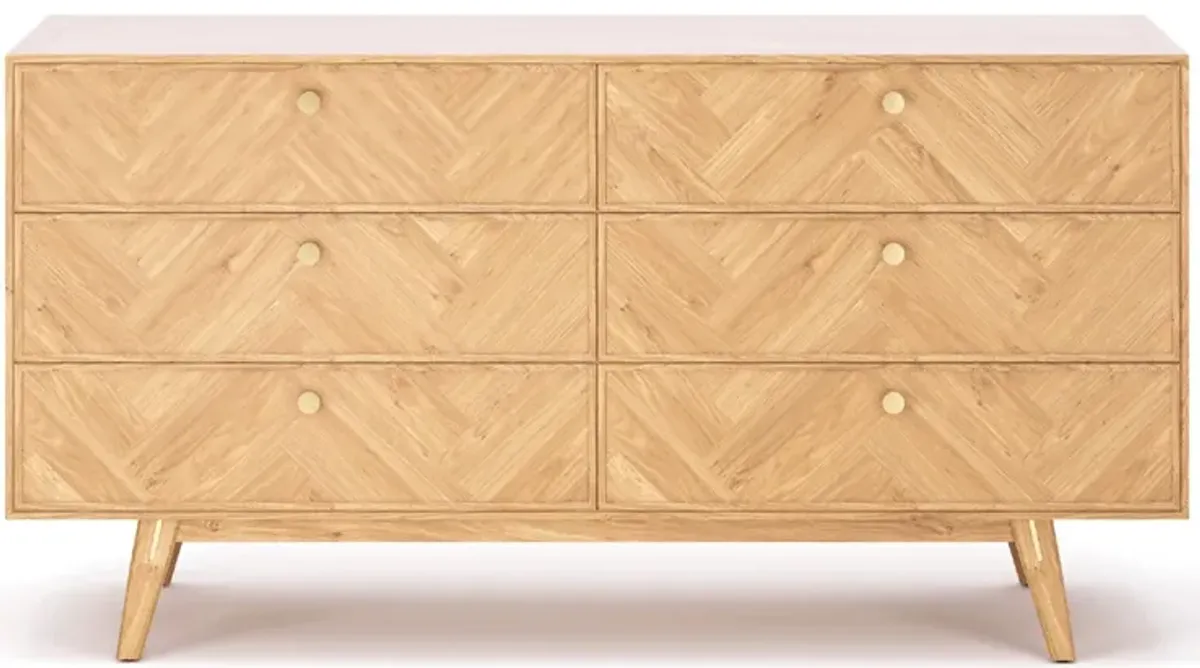 Colton 6-Drawer Dresser in Natural by LH Imports Ltd