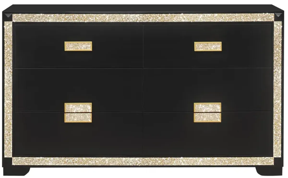 Blake Dresser in Black/Gold by Global Furniture Furniture USA