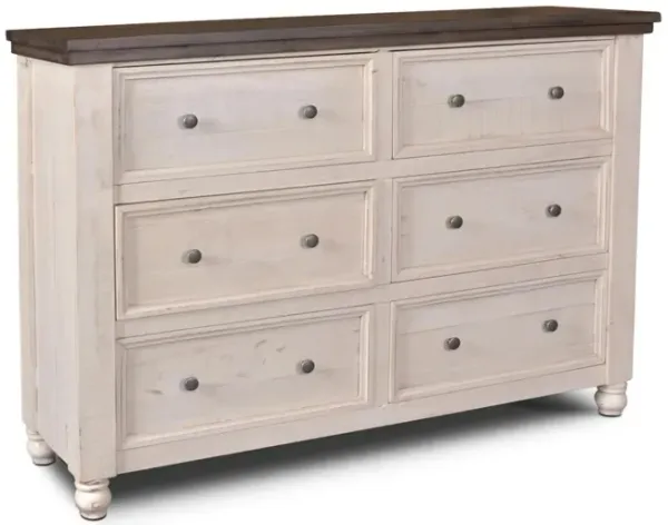 Sunset Trading Rustic French 6 Drawer