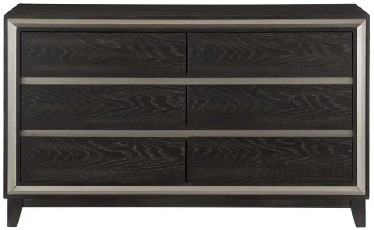 Charlie Dresser in 2-Tone Finish: Ebony and Silver by Homelegance