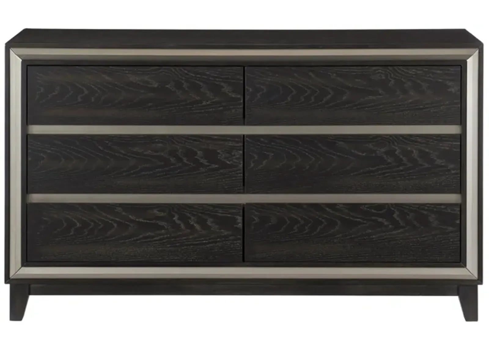 Charlie Dresser in 2-Tone Finish: Ebony and Silver by Homelegance