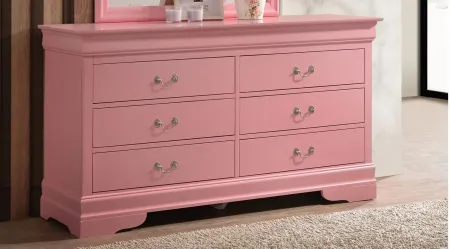 Rossie Bedroom Dresser in Pink by Glory Furniture