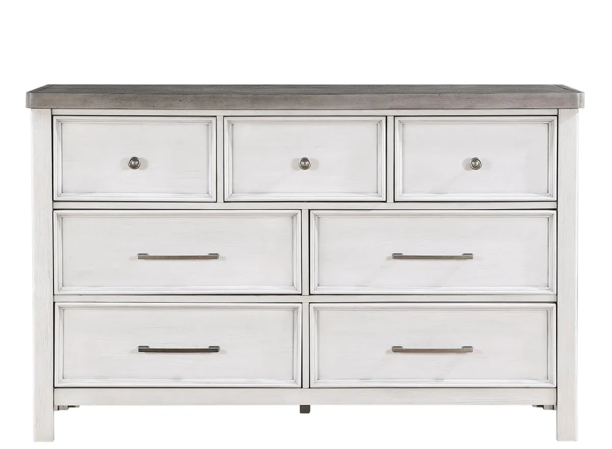 Chesky Dresser in White;Gray by Bellanest