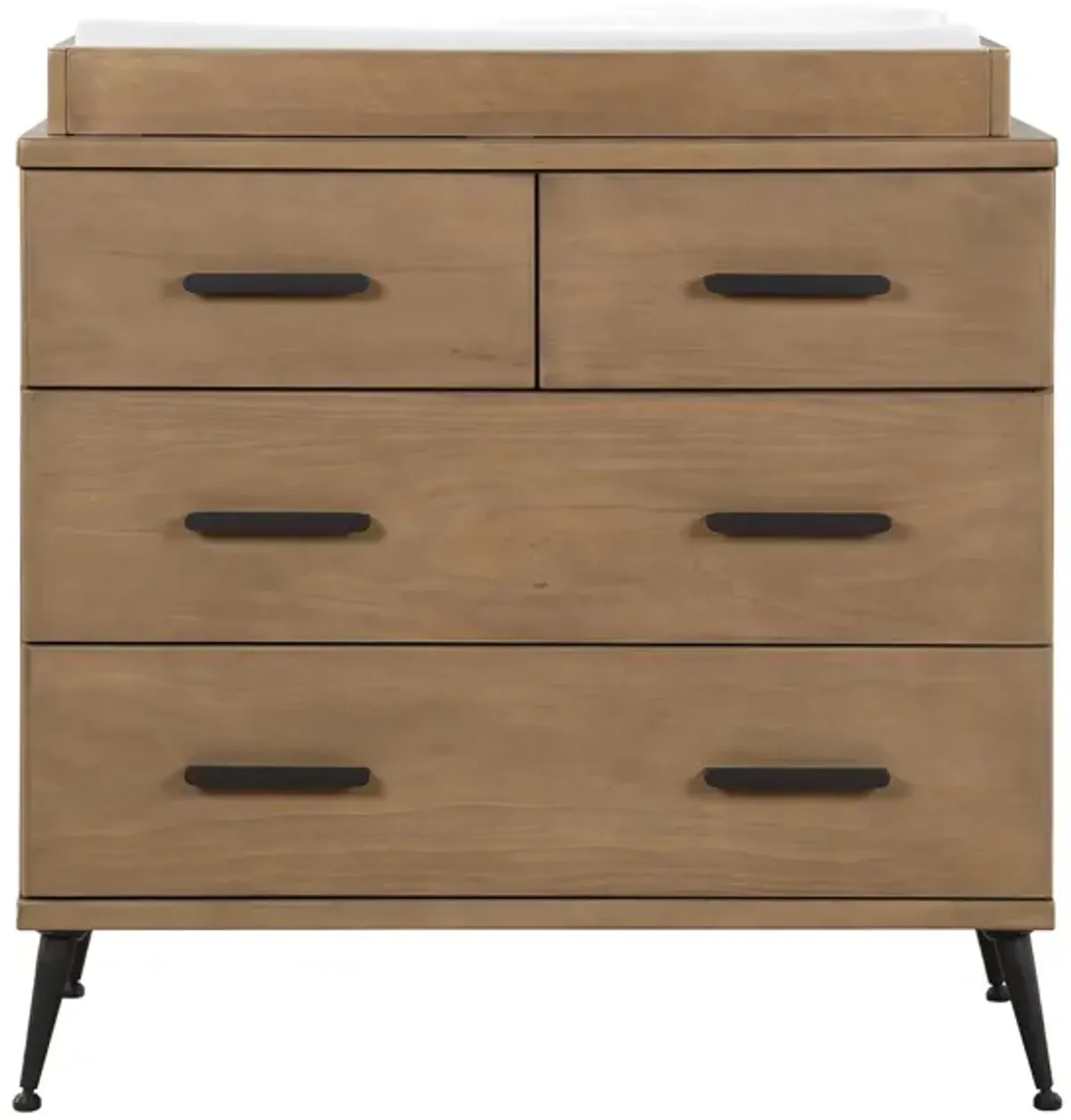 Sloane Dresser with Changing Top by Delta Children in Acorn/Matte Black by Delta Children