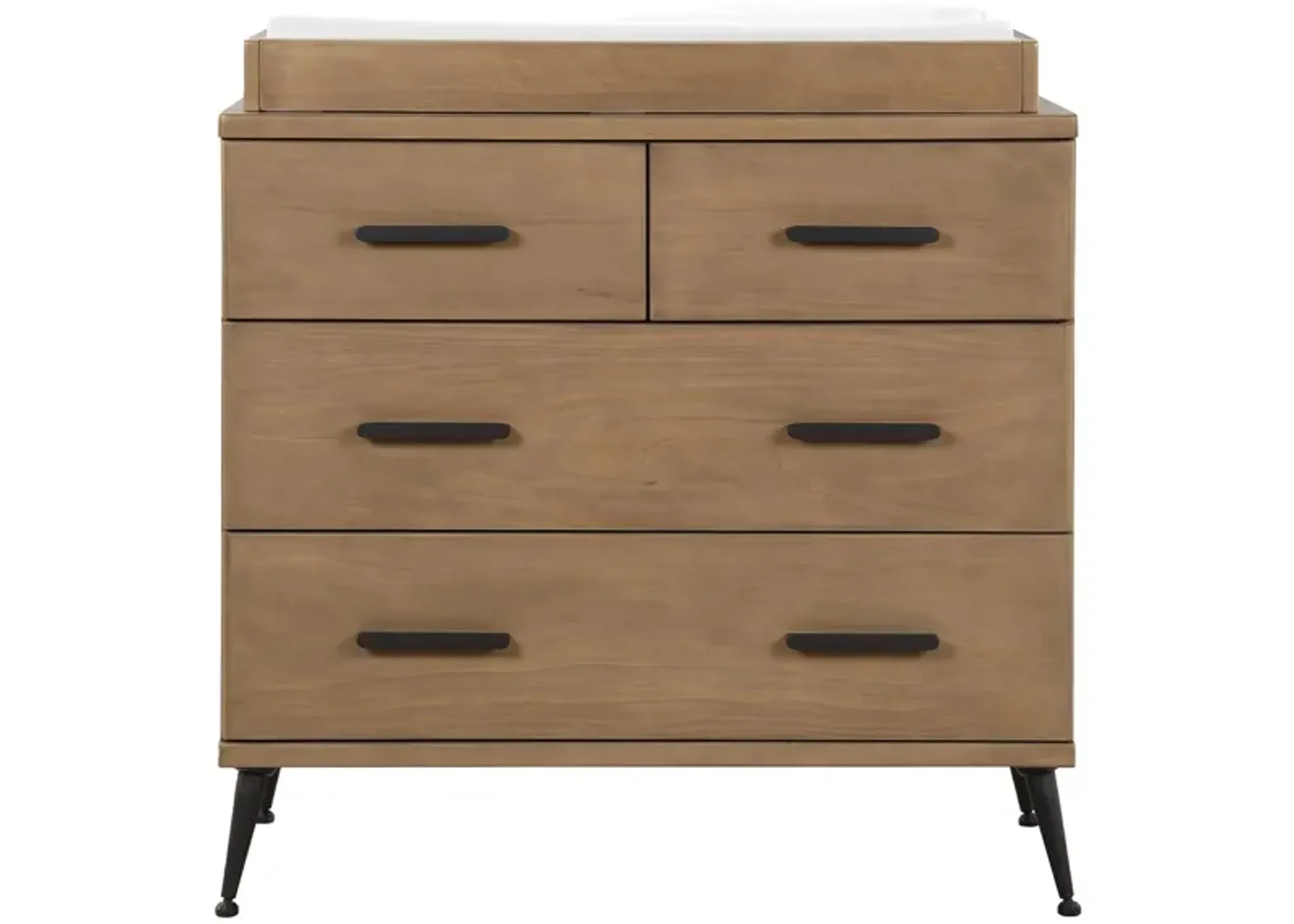 Sloane Dresser with Changing Top by Delta Children in Acorn/Matte Black by Delta Children