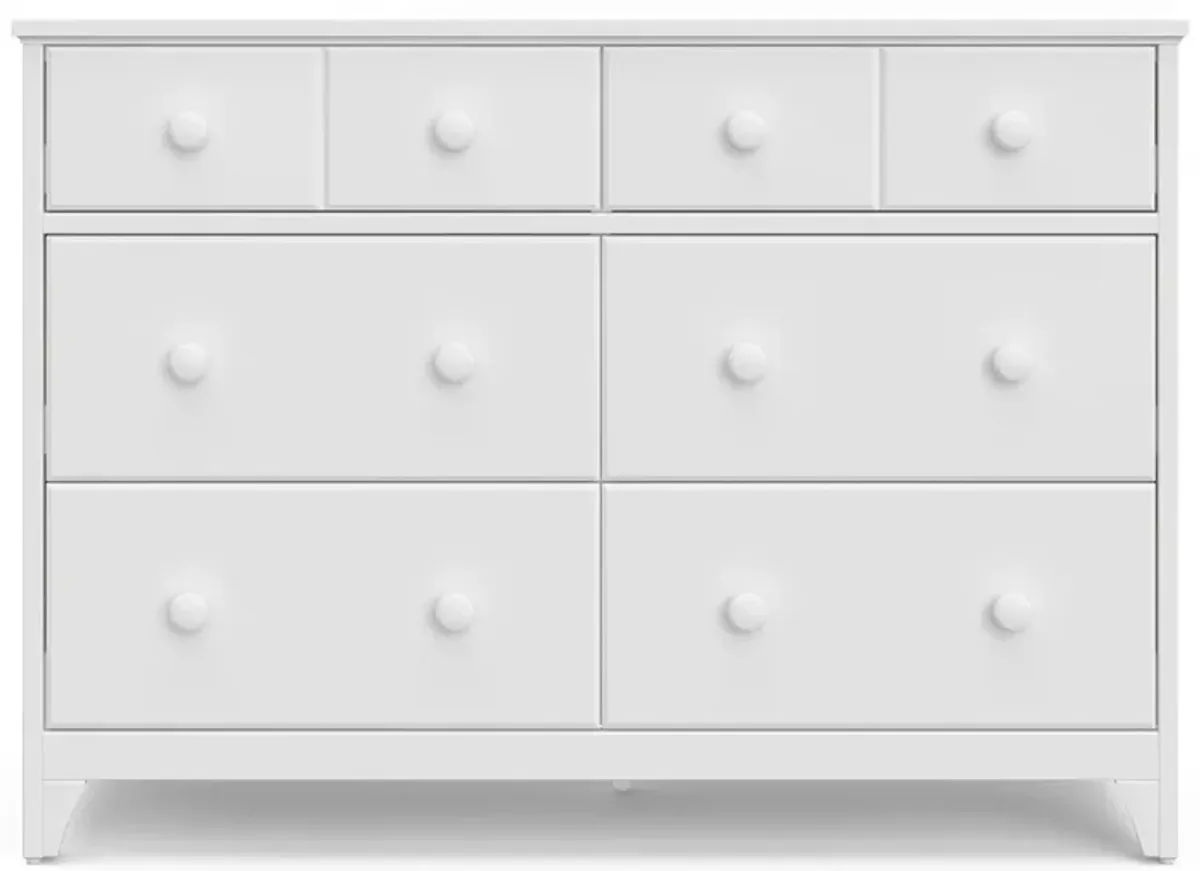 Moss 6-Drawer Dresser in White by Bellanest