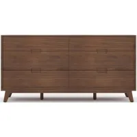 Selena Double Dresser in Walnut Stain by Unique Furniture