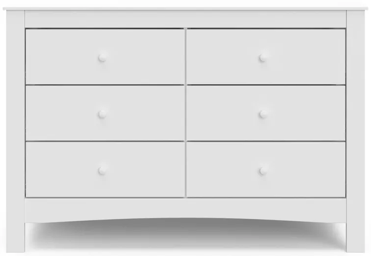 Nolan 6-Drawer Dresser in White by Bellanest