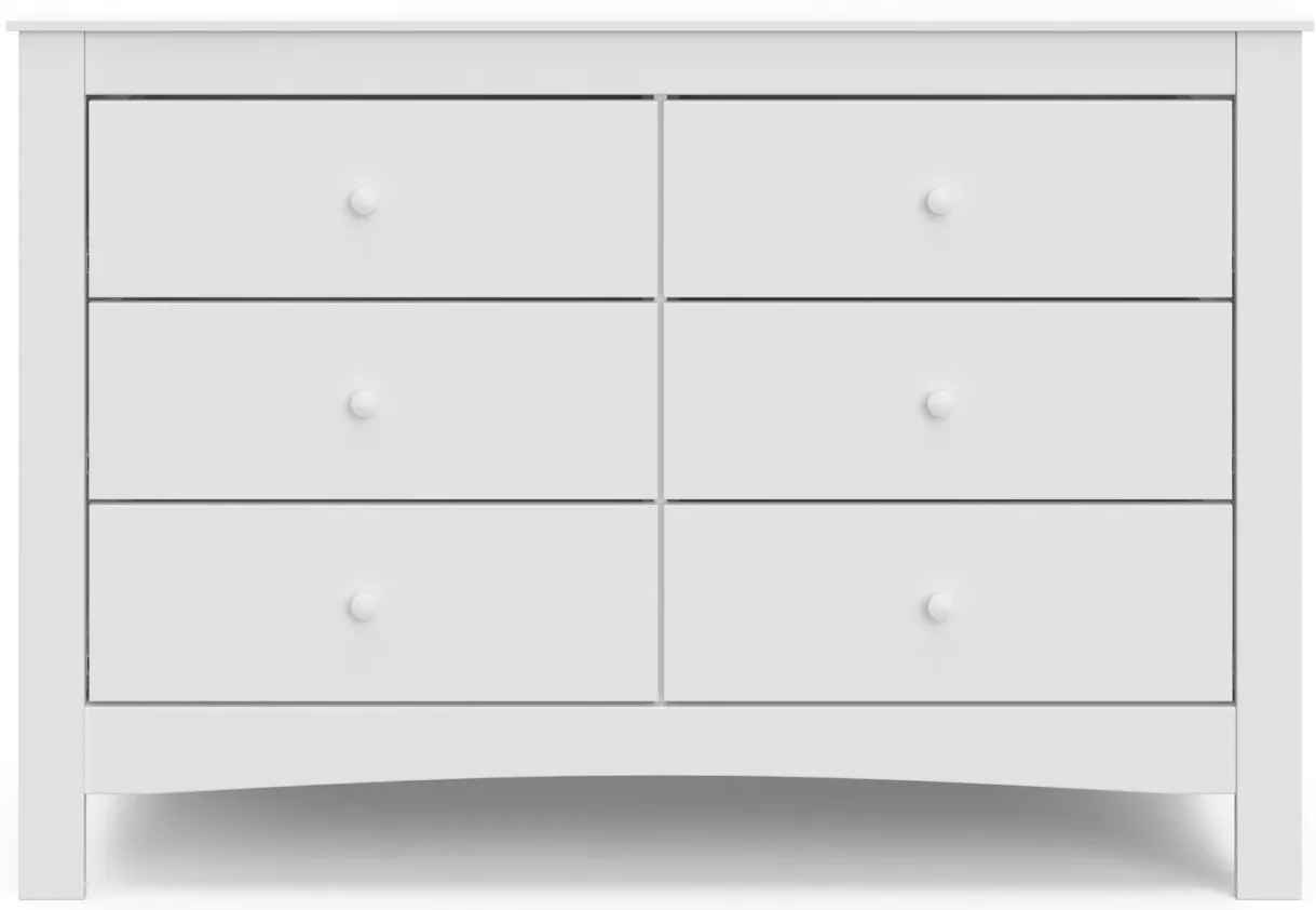 Nolan 6-Drawer Dresser in White by Bellanest