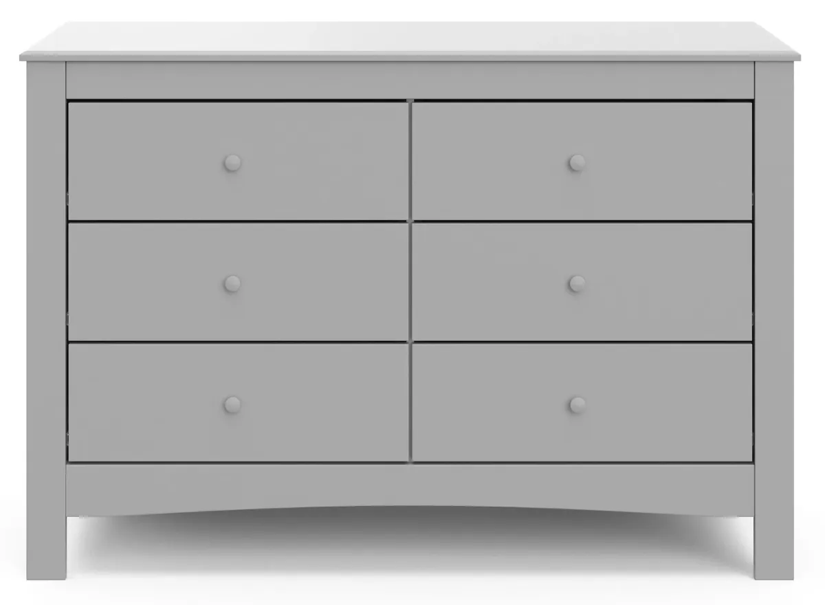 Nolan 6-Drawer Dresser in Pebble Gray by Bellanest