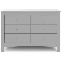 Nolan 6-Drawer Dresser in Pebble Gray by Bellanest