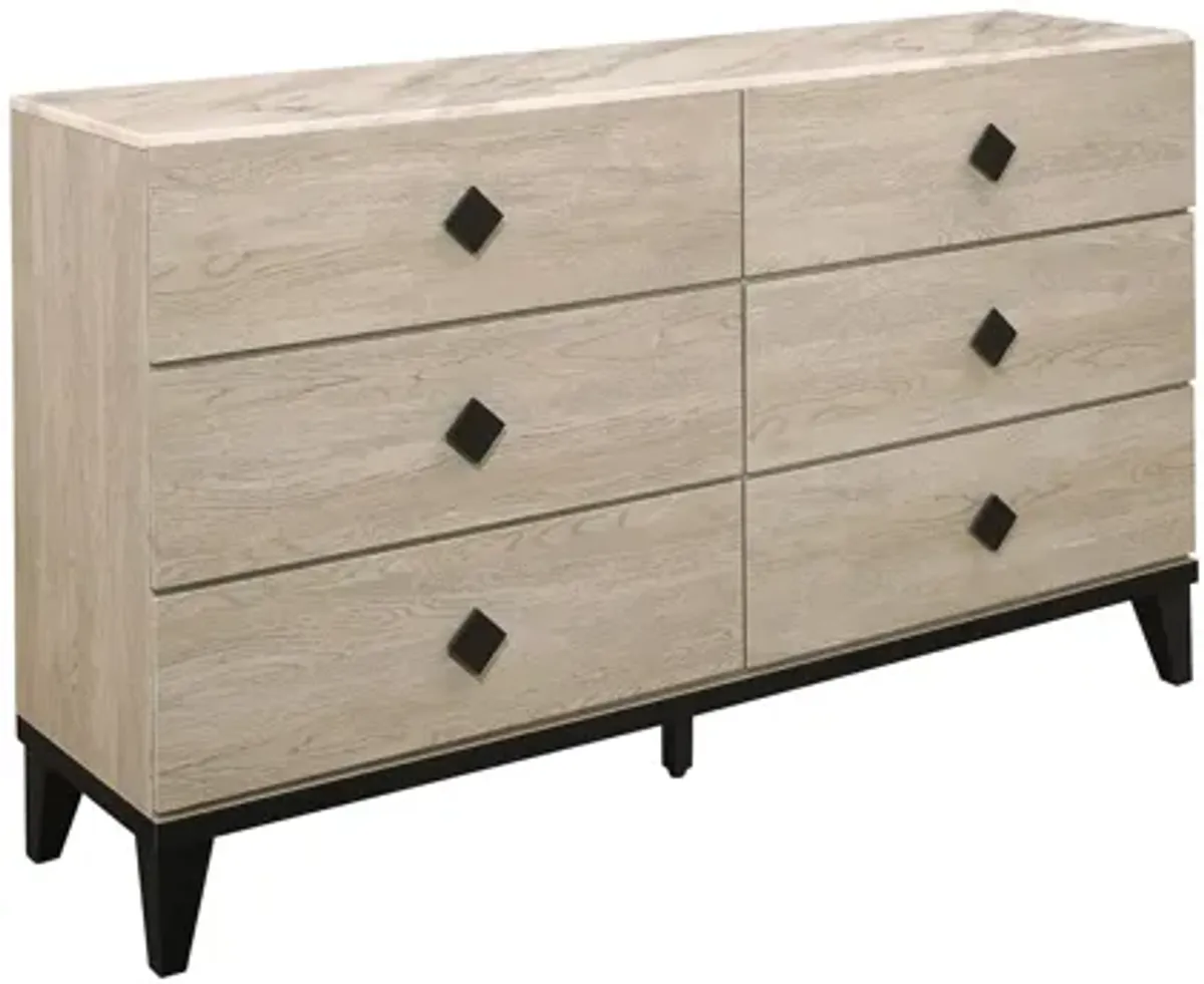 Karren 6-Drawer Dresser With Mirror