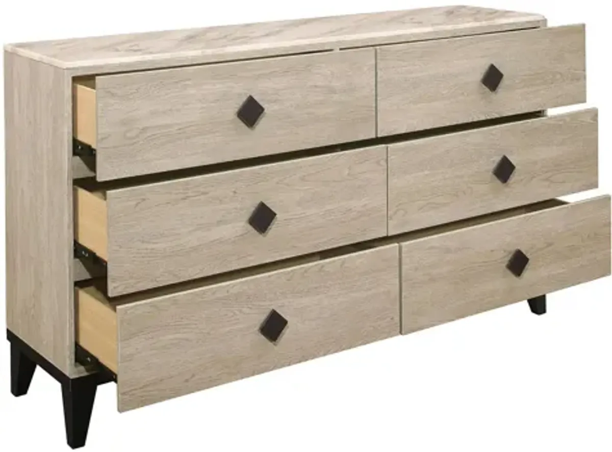 Karren 6-Drawer Dresser With Mirror