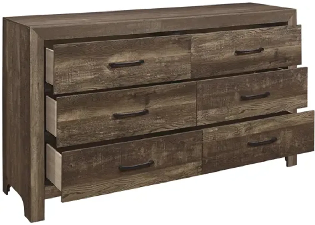 Bijou 6-Drawer Bedroom Dresser With Mirror