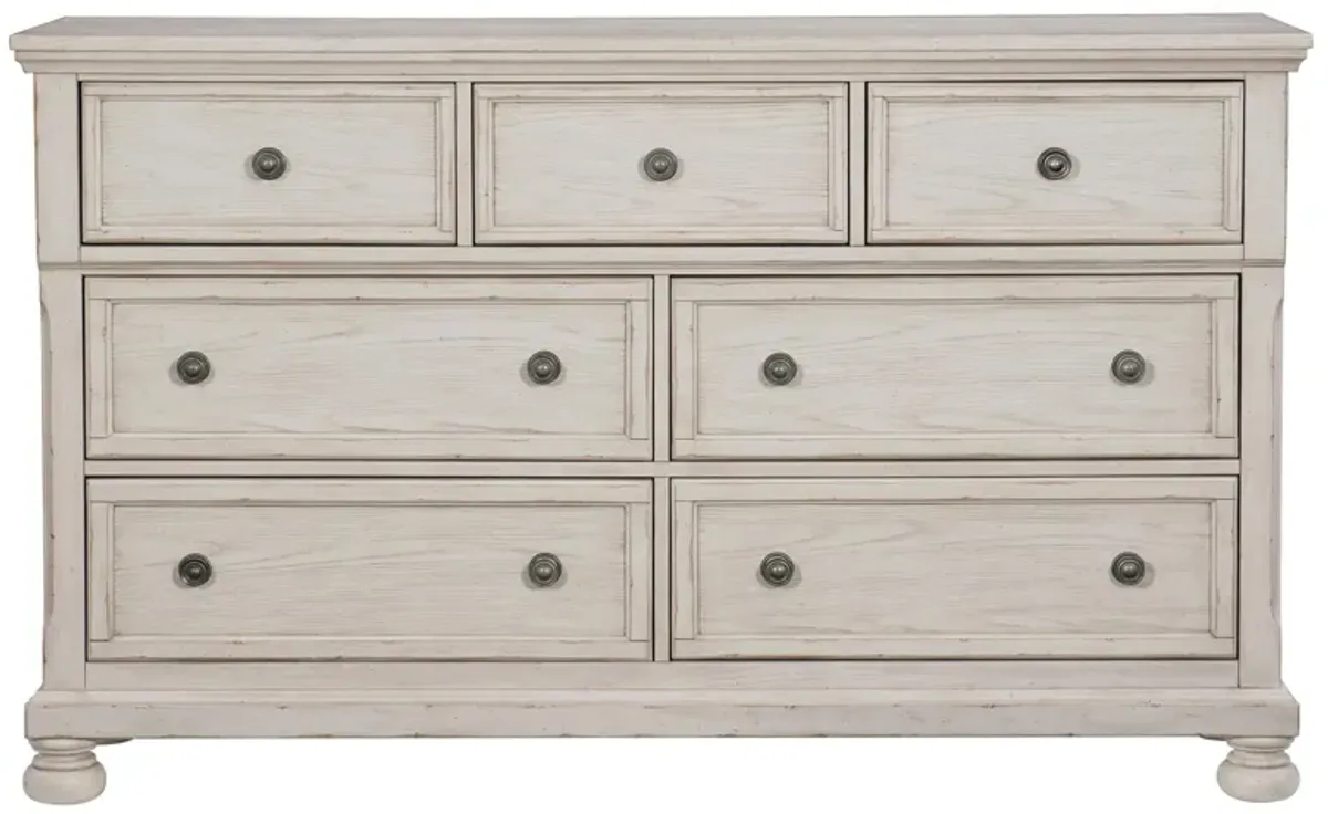 Donegan Dresser in Wire-Brushed White by Homelegance