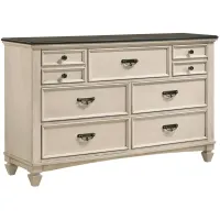 Sawyer Bedroom Dresser in Antique White and Brown by Crown Mark