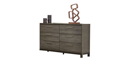 Solace Bedroom Dresser in Antique Gray and Dark Brown by Homelegance