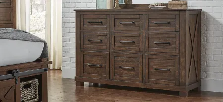Sun Valley Bedroom Dresser in Rustic Timber by A-America