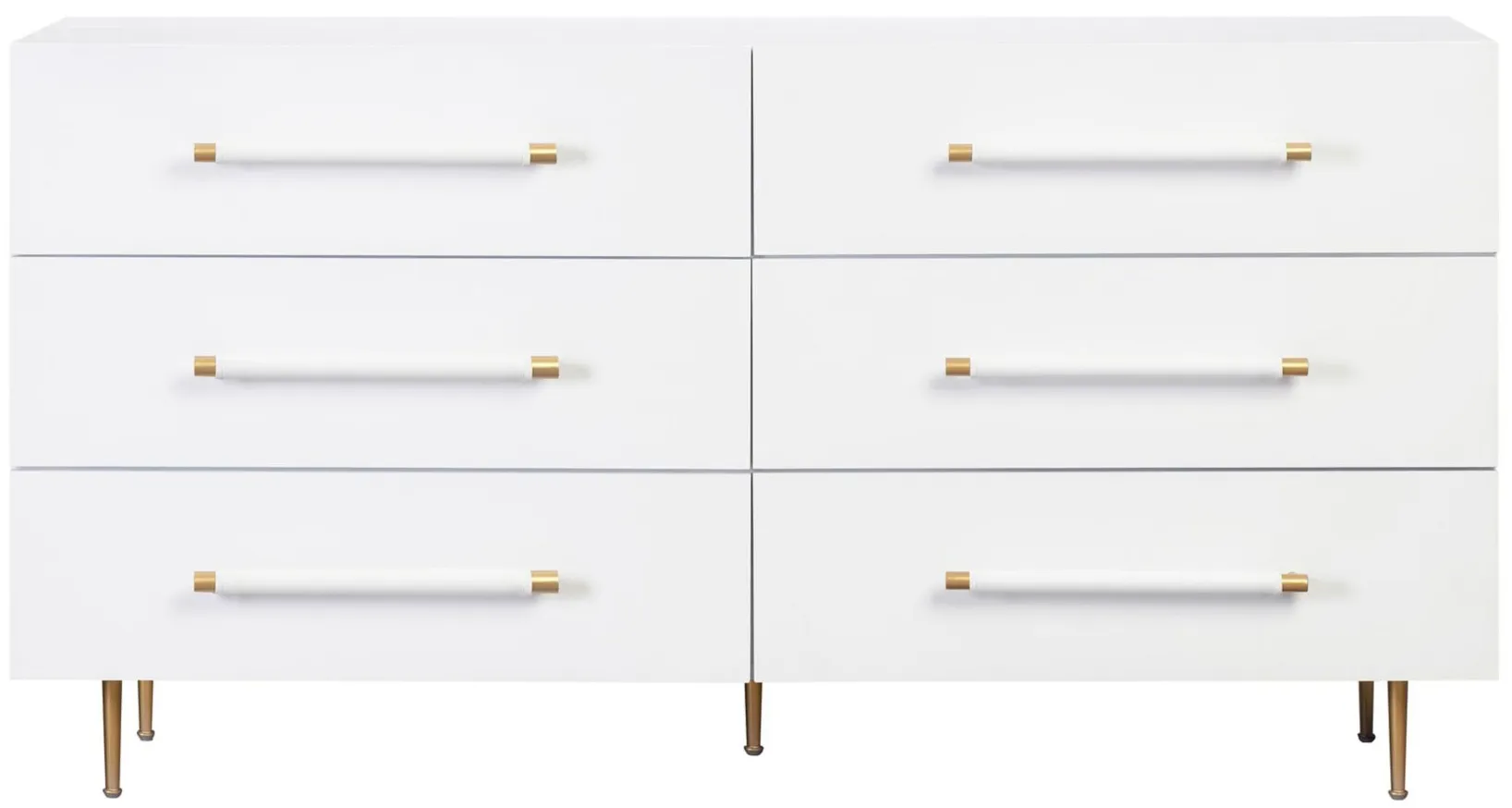 Trident 6 Drawer Dresser in White by Tov Furniture