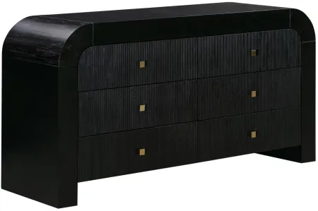 Hump 6 Drawer Dresser in Black by Tov Furniture