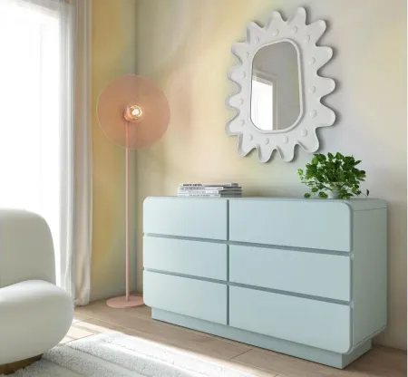 Sagura 6-Drawer Dresser in Blue by Tov Furniture