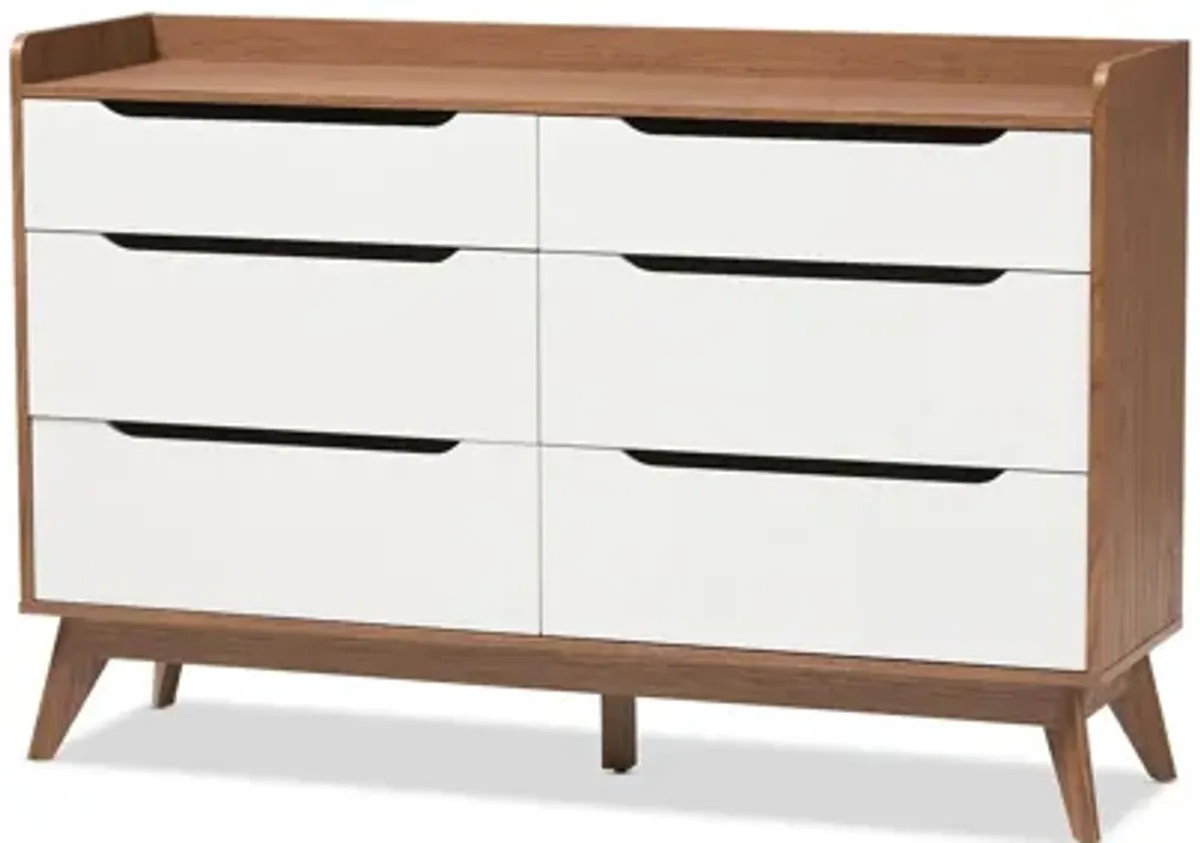 Brighton Wood 6-Drawer Storage Dresser