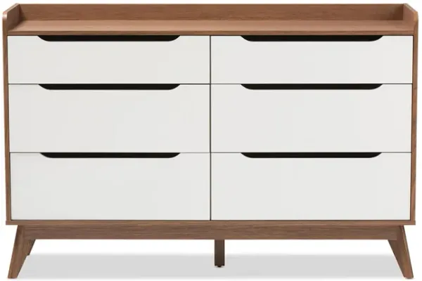 Brighton Wood 6-Drawer Storage Dresser