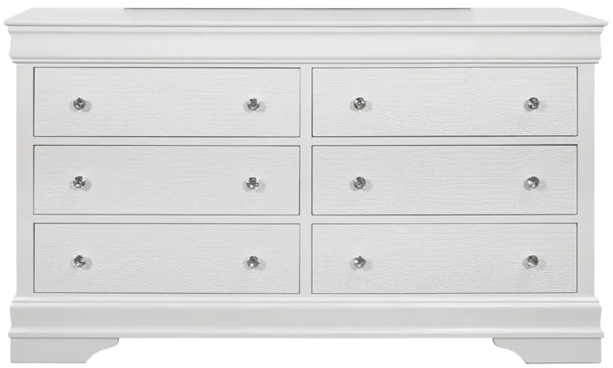 Pompei Dresser in Metallic White by Global Furniture Furniture USA